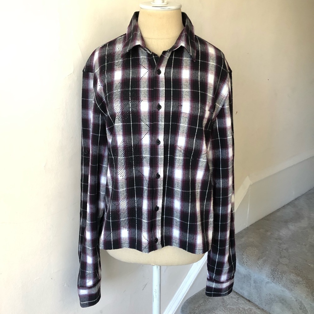 Joe’s Jeans The Shirt Plaid Embellished Buttondown